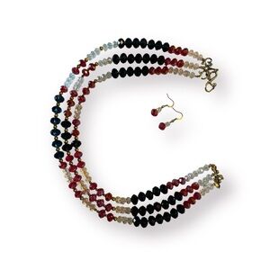 Handcrafted triple-strand necklace